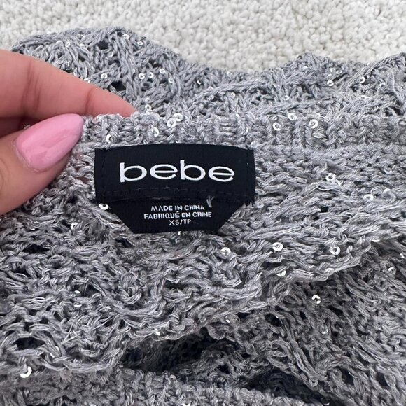 Grey Bebe knit top with sequins - Picture 4 of 8